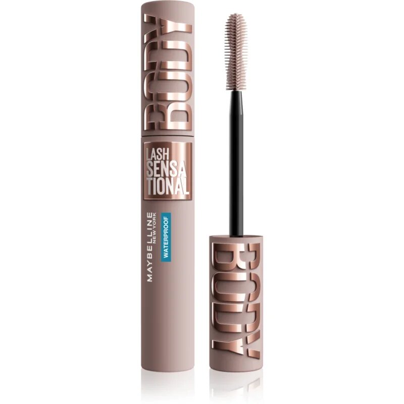MAYBELLINE NEW YORK Lash Sensational Body Waterproof objemová řasenka voděodolná odstín Black 9.75 ml