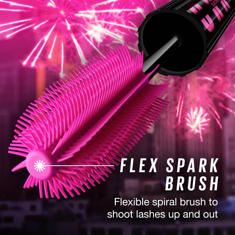 MAYBELLINE NEW YORK Lash Sensational Firework řasenka pro prodloužení natočení a objem extra černá odstín Electro Black 10 ml