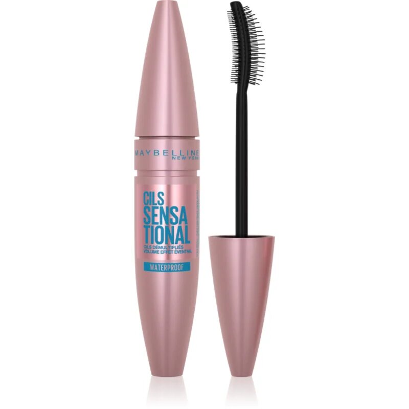 MAYBELLINE NEW YORK Lash Sensational voděodolná řasenka pro prodloužení natočení a objem odstín Black 9.4 ml