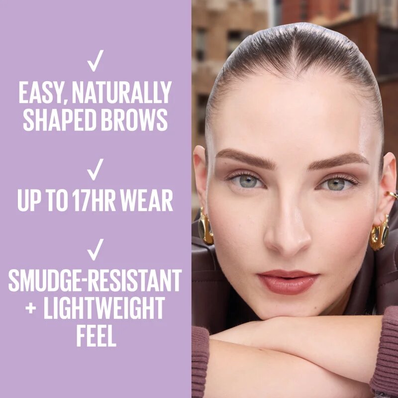 MAYBELLINE NEW YORK Quick Shaper precizní tužka na obočí s kartáčkem odstín 06 Black Brown 1 ks