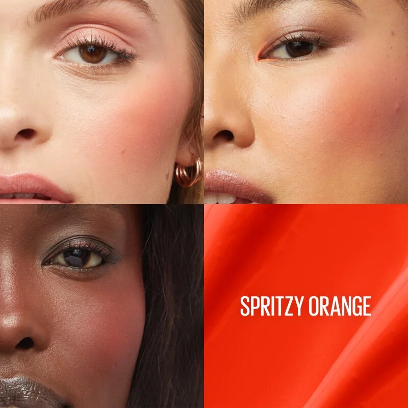 MAYBELLINE NEW YORK Sunkisser Matte tekutá tvářenka s matným efektem odstín 35 Spritzy Orange 4.7 ml
