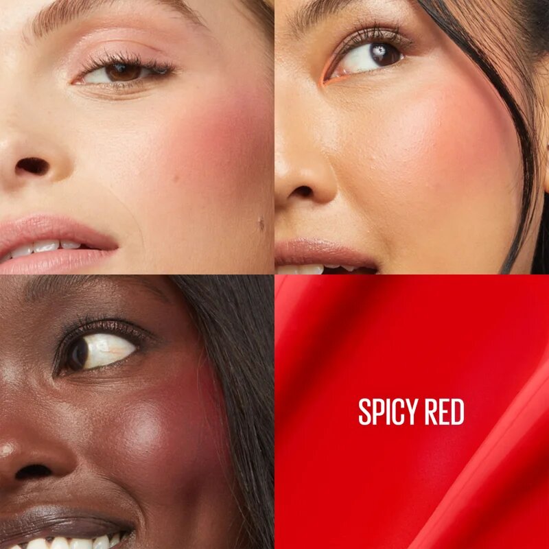 MAYBELLINE NEW YORK Sunkisser Matte tekutá tvářenka s matným efektem odstín 36 Spicy Red 4.7 ml