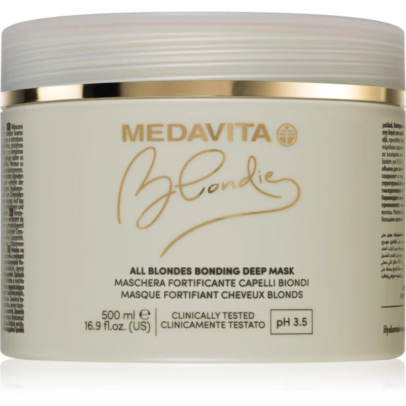 Medavita Blondie All Blondes Bonding Deep Mask posilující maska pro barvené vlasy 500 ml