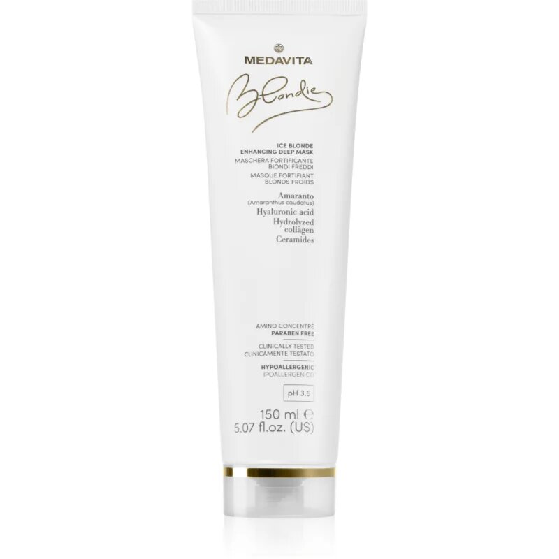 Medavita Blondie Ice Blonde Enhacing Deep Mask hloubkově vyživující maska pro studené odstíny blond 150 ml