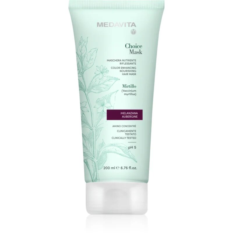 Medavita Choice Enhancing Nourishing Hair Mask Aubergine vyživující maska pro barvené vlasy 200 ml