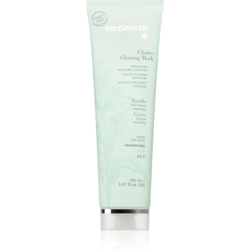 Medavita Choice Glowing Mask pečující maska pro lesk a hebkost vlasů 150 ml