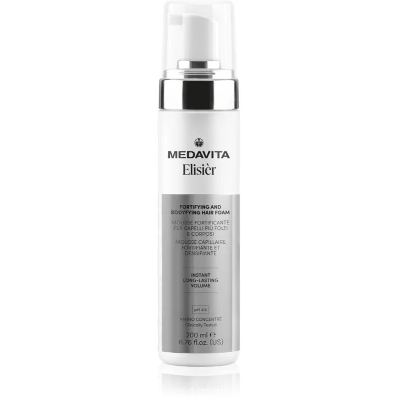 Medavita Elisiér Fortifying & Bodyfying Hair Foam objemová pěna pro unavené vlasy 200 ml