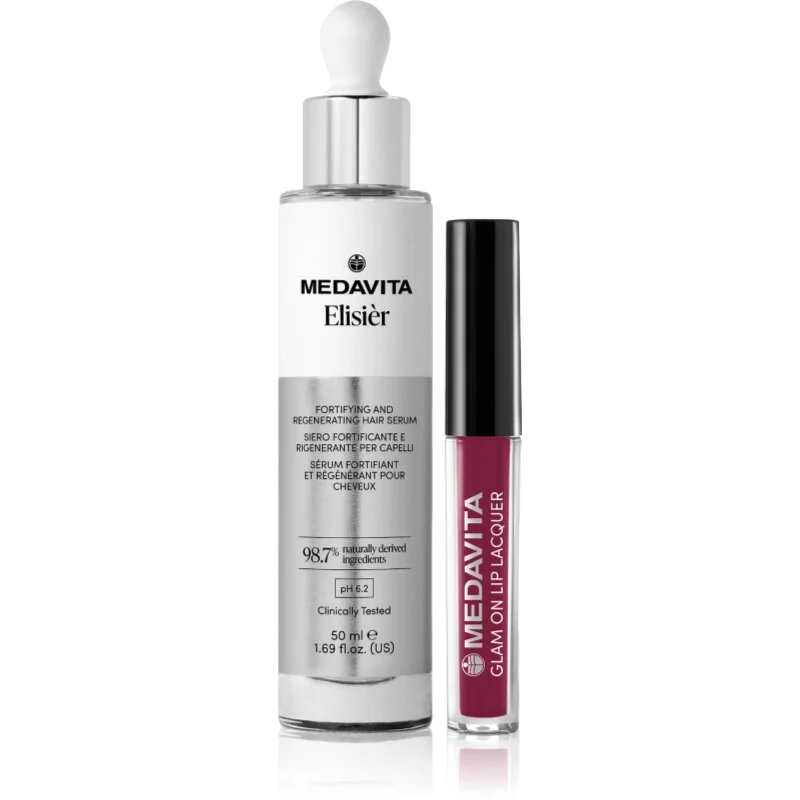 Medavita Elisiér + Lip Laquer Set dárková sada pro ženy