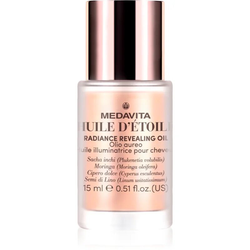 Medavita Huile d'Étolle Radiance Revealing Oil rozjasňující olej pro lesk a hebkost vlasů 15 ml