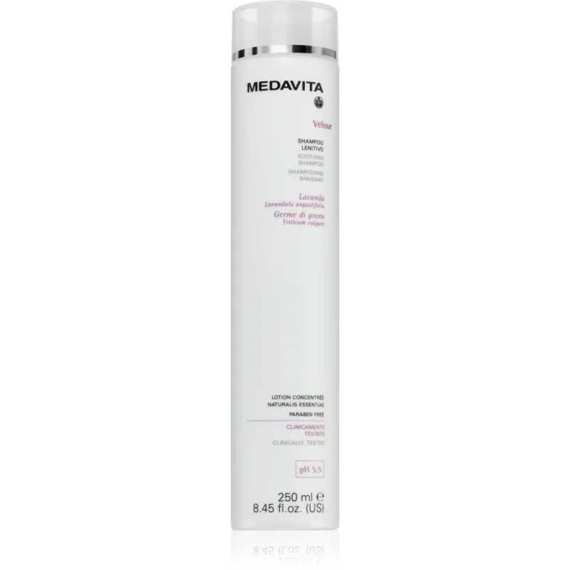 Medavita Velour Soothing Shampoo zklidňující šampon pro citlivou a podrážděnou pokožku 250 ml