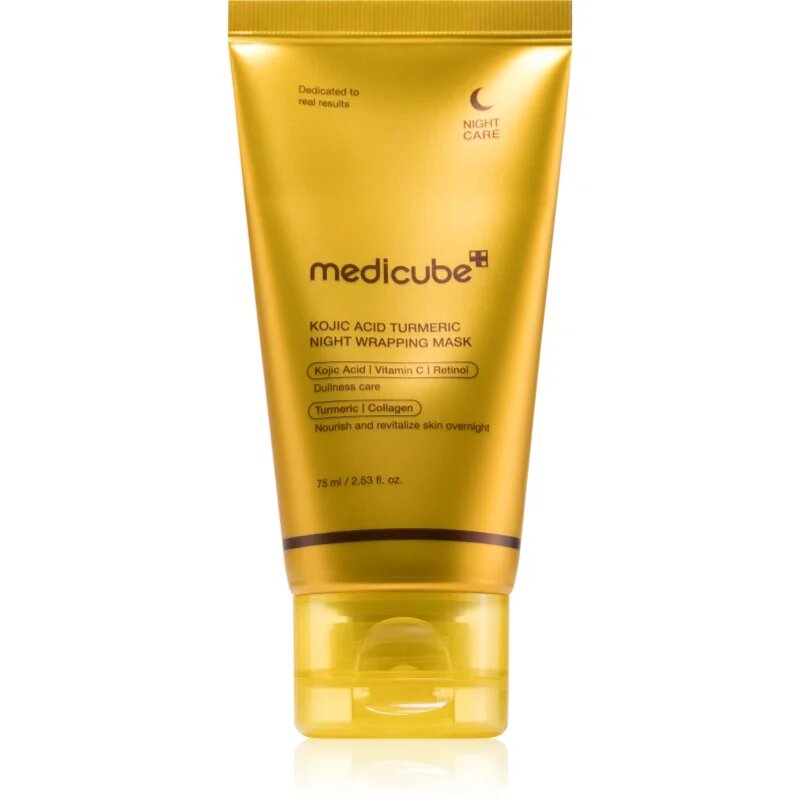 Medicube Kojic Acid Turmeric Night Wrapping Mask rozjasňující maska pro mdlou nesjednocenou pleť na noc 75 ml