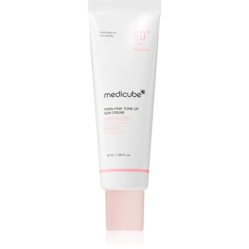 Medicube PDRN Pink Tone Up Sun Cream hydratační ochranný krém SPF 50 50 ml