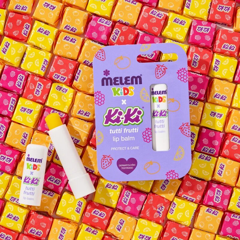 Melem KiKi Tutti Frutti balzám na rty pro děti 4.5 g