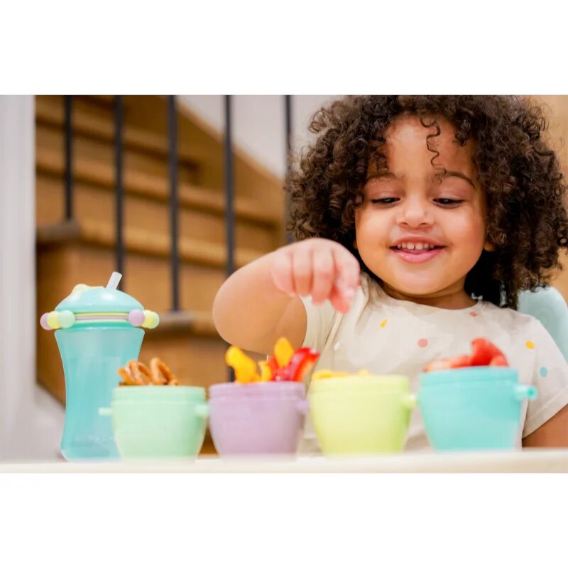 Melii Abacus Straw Sippy Cup hrnek s brčkem Mint 1 ks