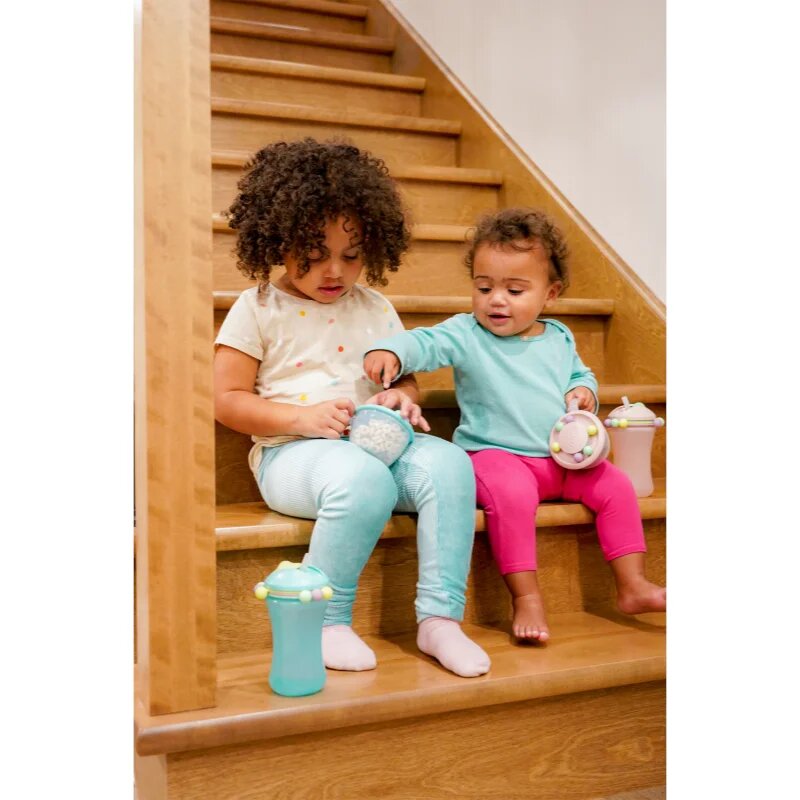 Melii Abacus Straw Sippy Cup hrnek s brčkem Pink 1 ks