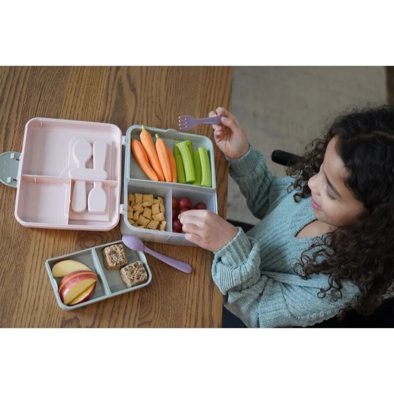 Melii Bento Box svačinový box Pink Purple Gray 1446 ml