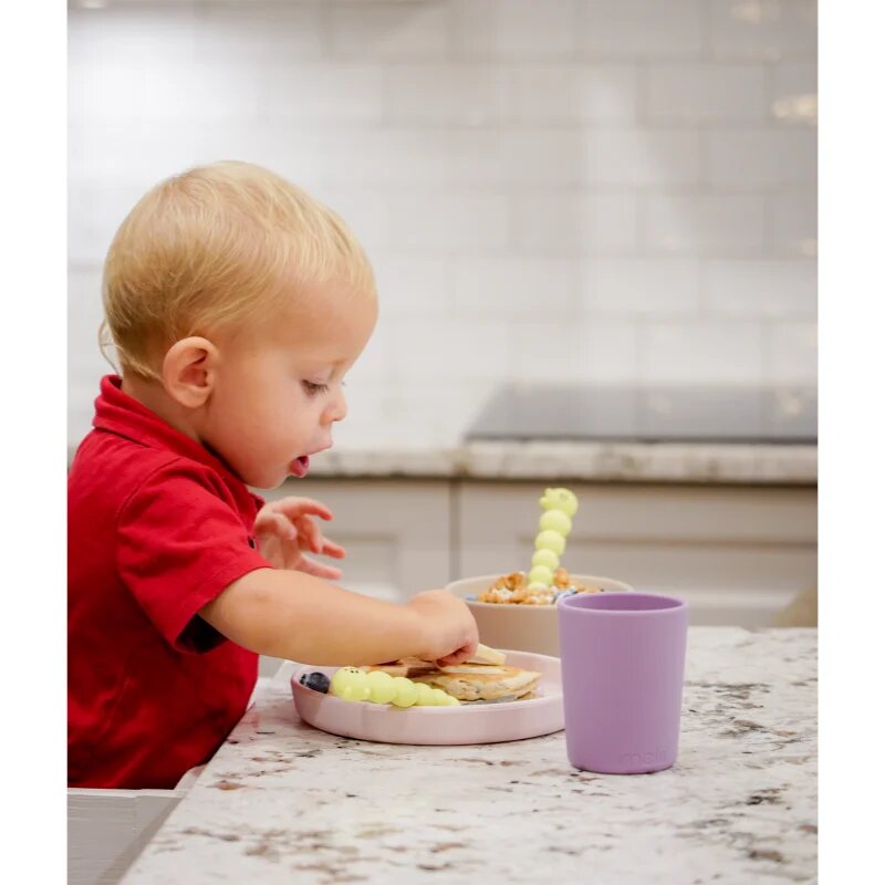 Melii Feeding Set jídelní set Pink Purple Grey 3 ks