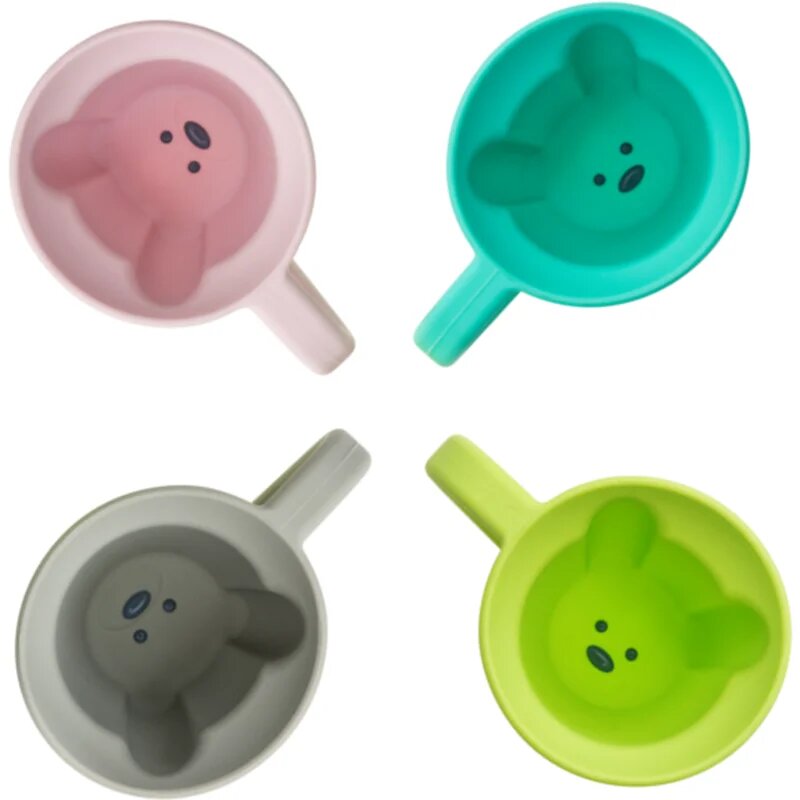 Melii Silicone Bear Mug hrnek Pink & Purple 2x145 ml