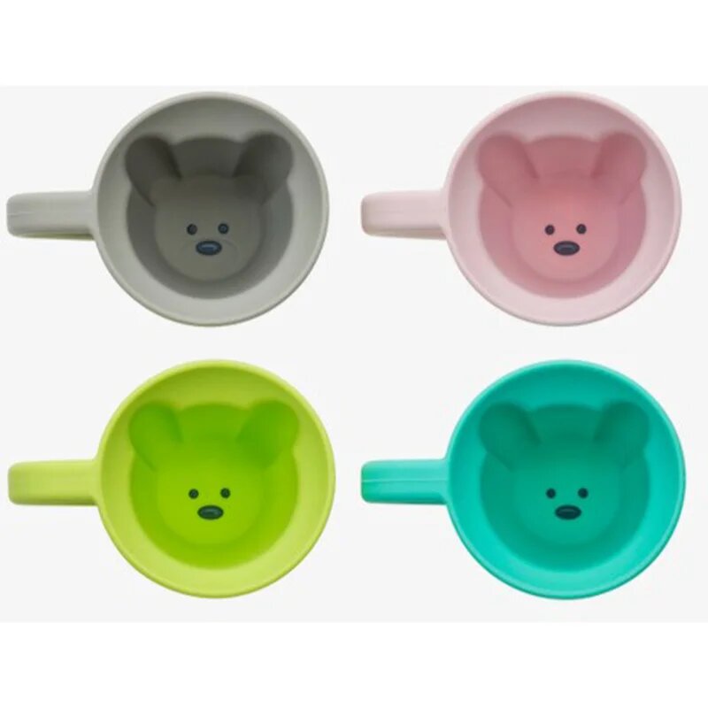 Melii Silicone Bear Mug hrnek Pink & Purple 2x145 ml