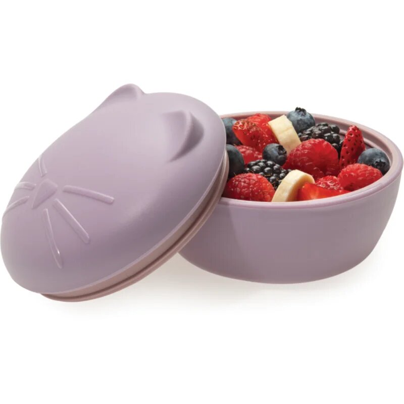 Melii Silicone Bowl with Lid svačinový box Cat 350 ml
