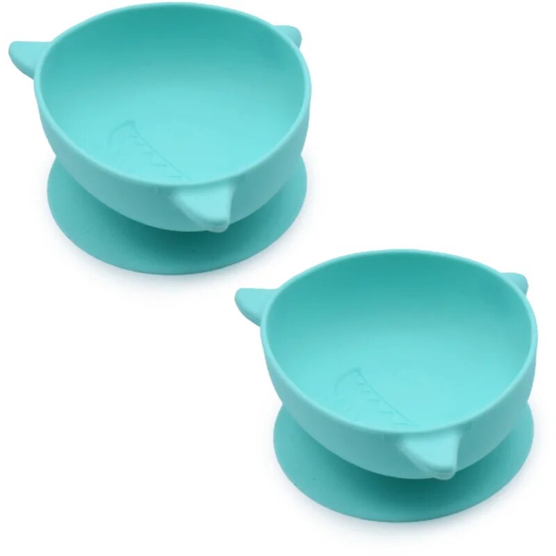 Melii Silicone Suction Bowl silikonová miska s přísavkou Shark 2x300 ml