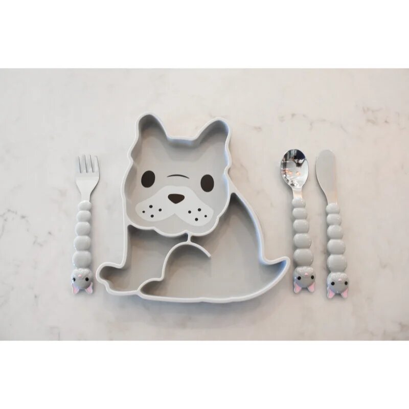 Melii Silicone Suction Plate talíř s přísavkou Bulldog 1 ks