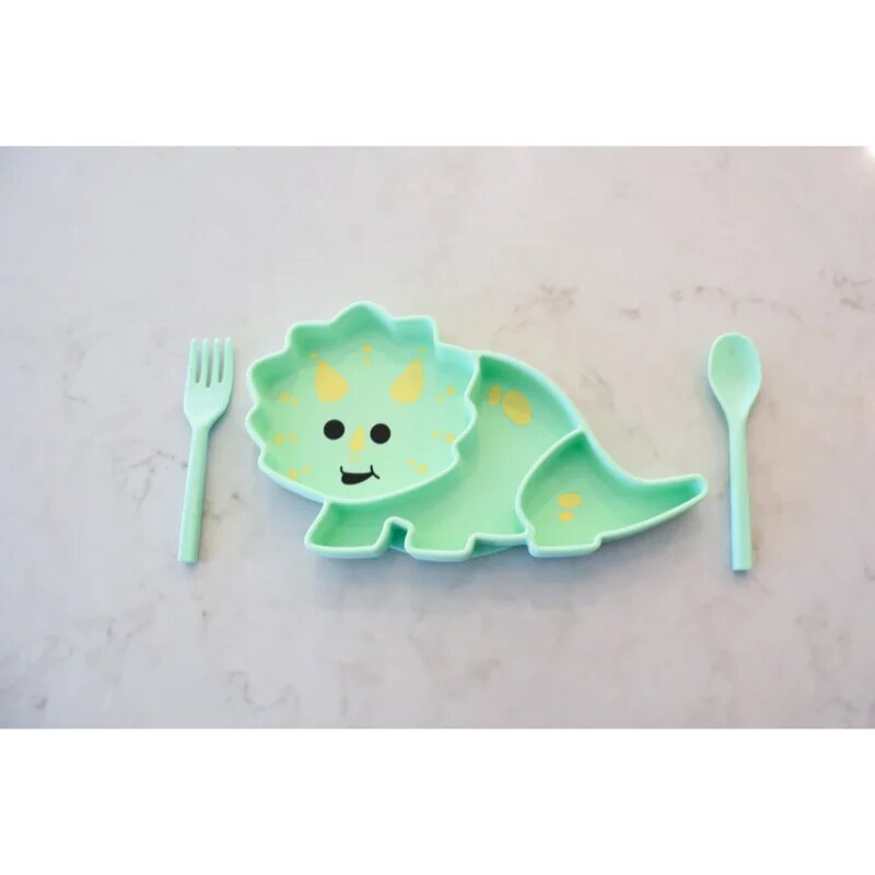 Melii Silicone Suction Plate talíř s přísavkou Dino 1 ks