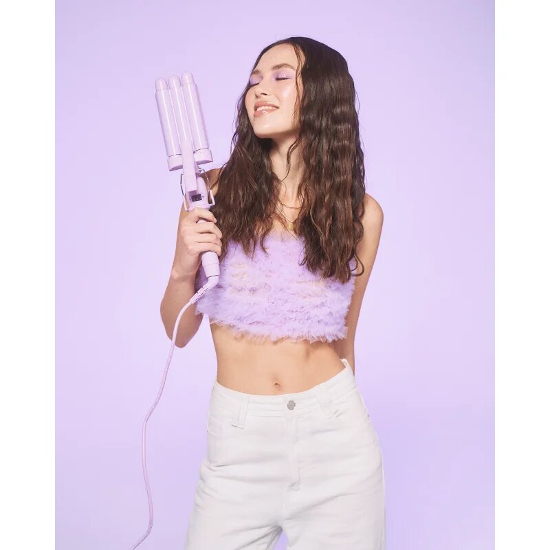 Mermade Cutie Waver 22 mm trojkulma na vlasy Lilac 1 ks