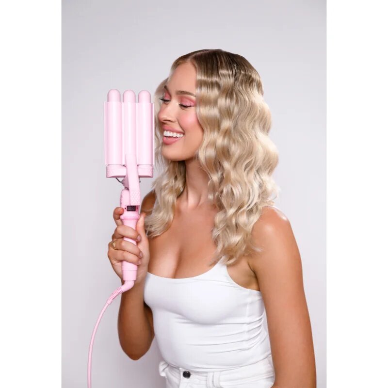 Mermade Mini Waver 25 mm trojkulma na vlasy Pink 1 ks