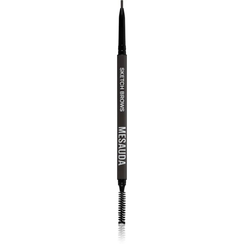 Mesauda Sketch Brows automatická tužka na obočí s kartáčkem odstín 104 Dark 0.09 g