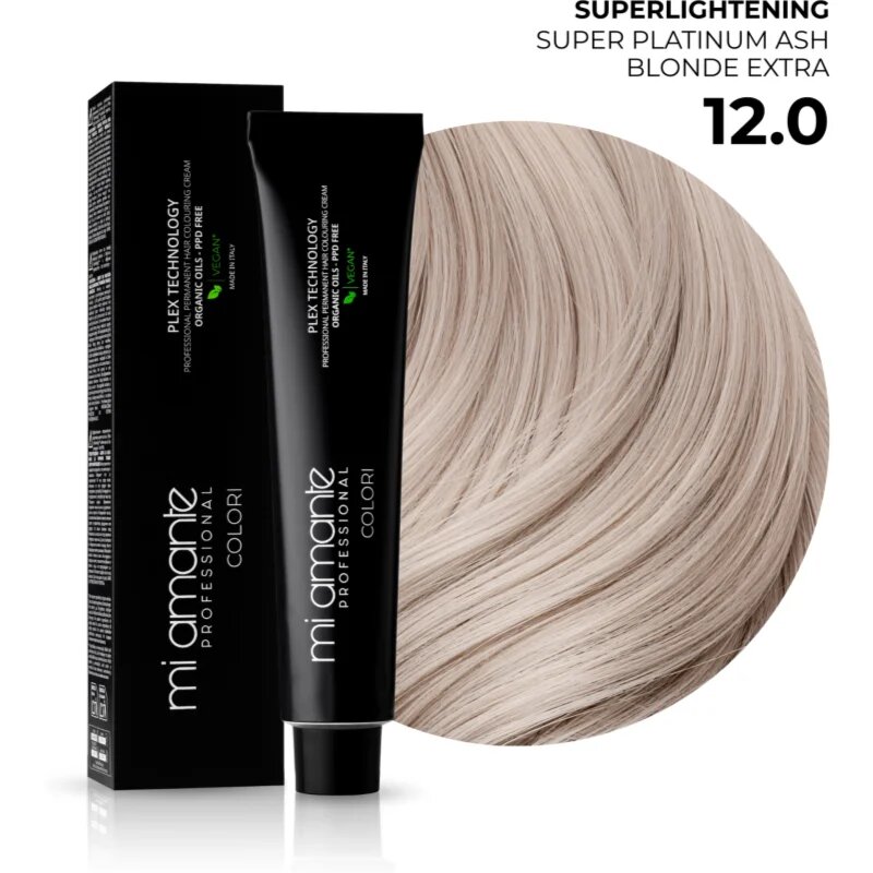 Mi Amante Professional Colori permanentní barva na vlasy Super Platinum Ash Blonde Extra 120 100 ml