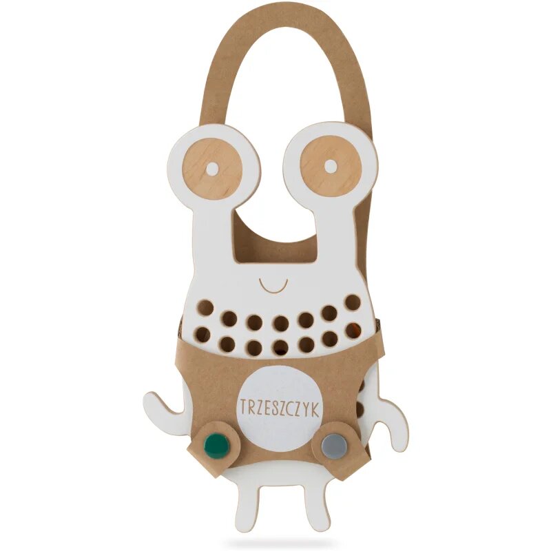 Milin Big Wooden Lacing Toy Crab Goggly aktivity hračka 20 cm x 13 cm x 07 cm 1 ks