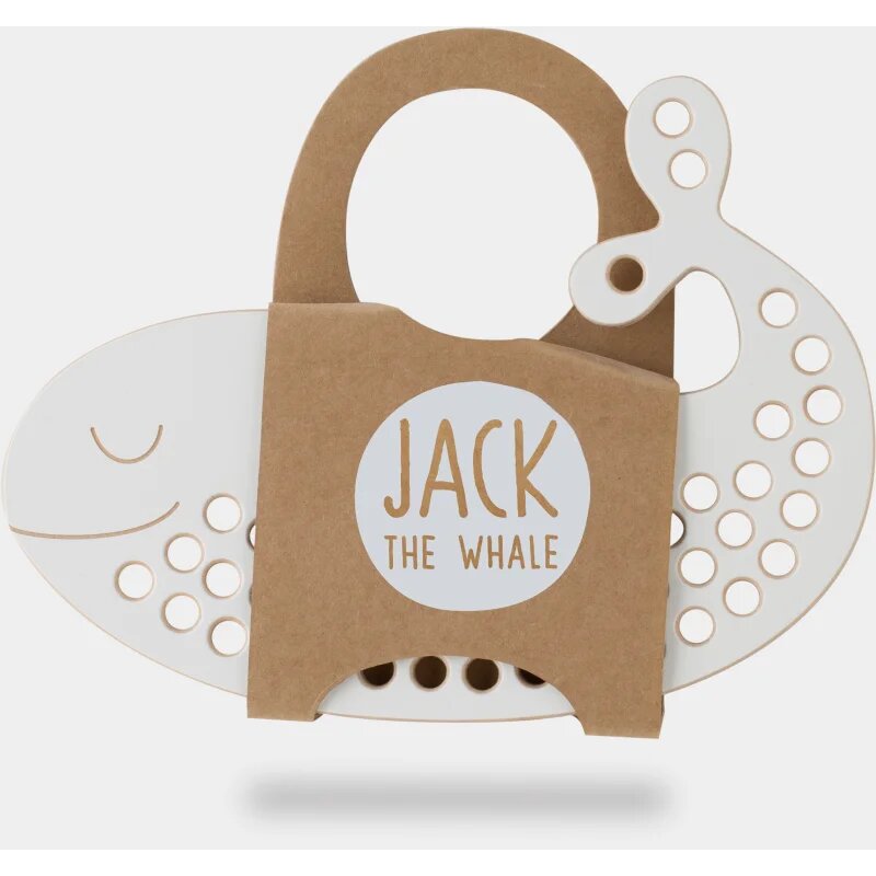 Milin Big Wooden Lacing Toy Whale Jack aktivity hračka 9 cm x 195 cm x 07 cm 1 ks