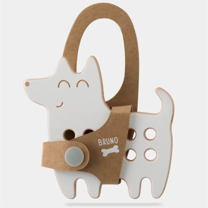 Milin Small Wooden Lacing Toy Dog aktivity hračka 10 cm x 10 cm x 07 cm 1 ks