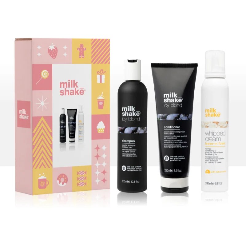 milk_shake® Kit Icy Blond sada neutralizující žluté tóny