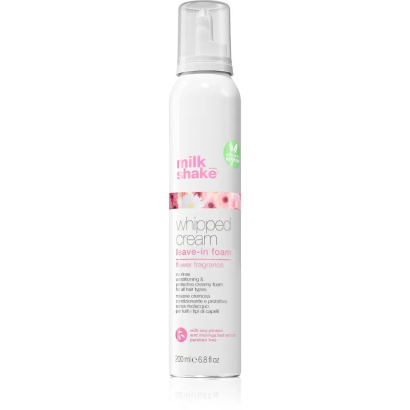 milk_shake® Leave-in Treatments Whipped Cream bezoplachová hydratační péče pro barvené vlasy Flower Fragrance 200 ml