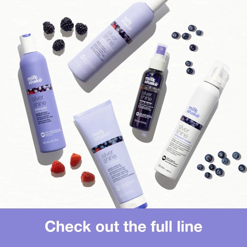 milk_shake® Silver Shine krémová pěna pro blond vlasy neutralizující žluté tóny 200 ml
