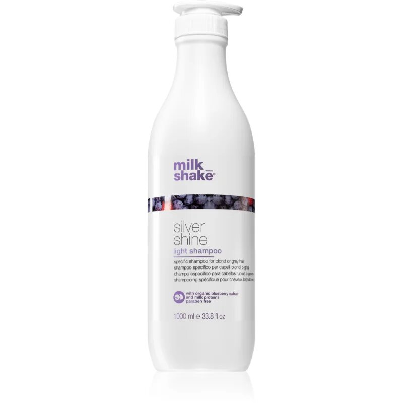 milk_shake® Silver Shine šampon pro šedivé a blond vlasy light 1000 ml