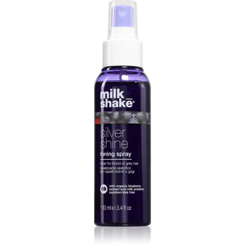 milk_shake® Silver Shine Toning Spray tónovací sprej pro blond a šedivé vlasy 100 ml
