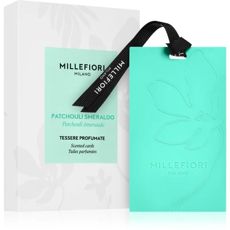Millefiori Milano Laundry Patchouli Smeraldo vonná karta 3 ks