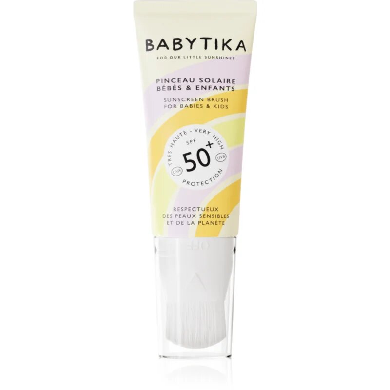 Mimitika Babytika Sunscreen Brush SPF 50+ dětský krém na opalování s aplikátorem SPF 50+ 40 ml