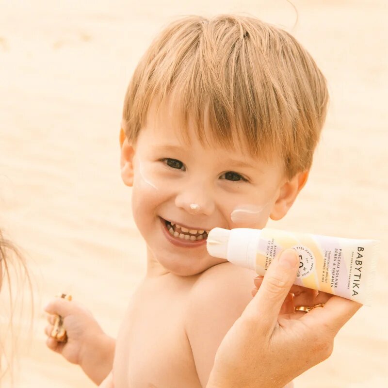Mimitika Babytika Sunscreen Brush SPF 50+ dětský krém na opalování s aplikátorem SPF 50+ 40 ml