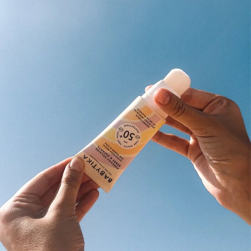 Mimitika Babytika Sunscreen Brush SPF 50+ dětský krém na opalování s aplikátorem SPF 50+ 40 ml