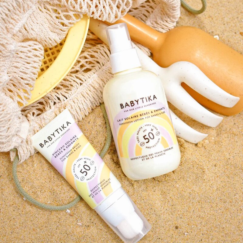 Mimitika Babytika Sunscreen Brush SPF 50+ dětský krém na opalování s aplikátorem SPF 50+ 40 ml