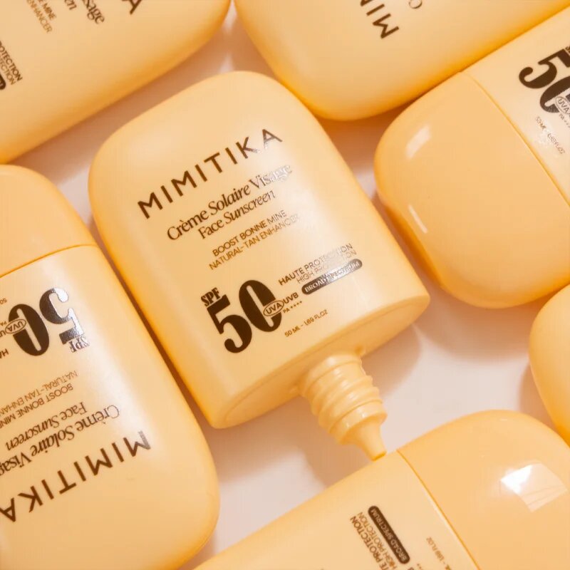 Mimitika Sun Face Sunscreen SPF50 ochranný pleťový krém pro podporu opálení SPF 50 50 ml