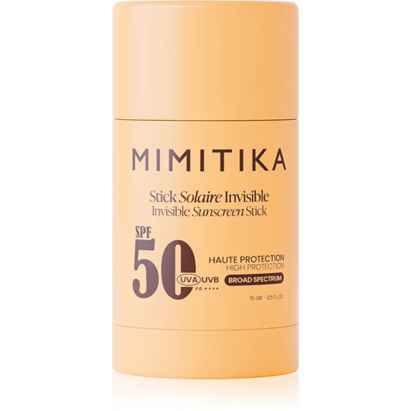 Mimitika Sun Invisible Sunscreen Stick SPF50 ochranná tyčinka na citlivá místa SPF 50 15 g