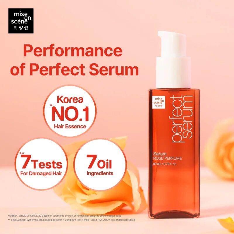 mise en scene Perfect Serum Rose Parfume obnovující vlasové sérum s vůní květin pro ženy 80 ml