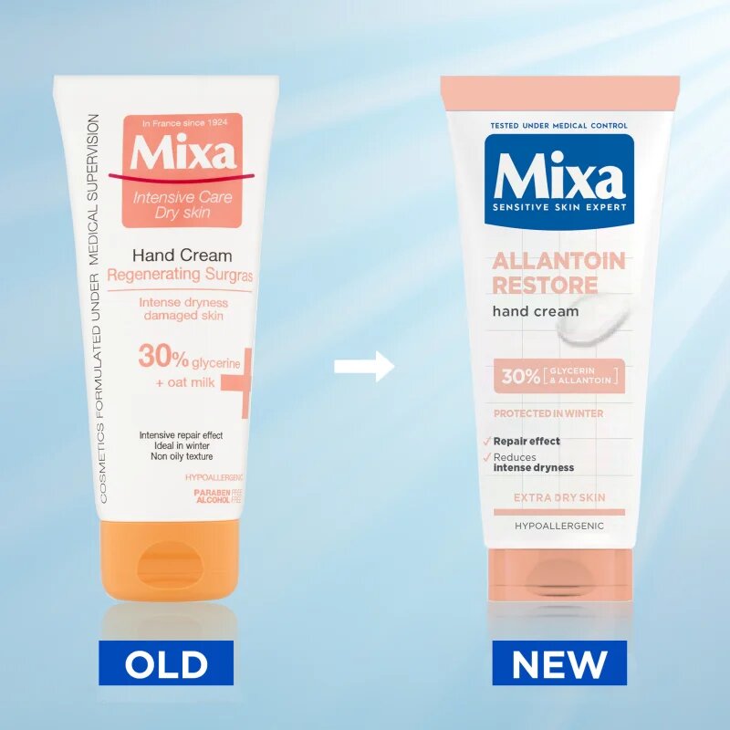 MIXA Anti-Dryness krém na ruce a nehty pro extra suchou pokožku 100 ml