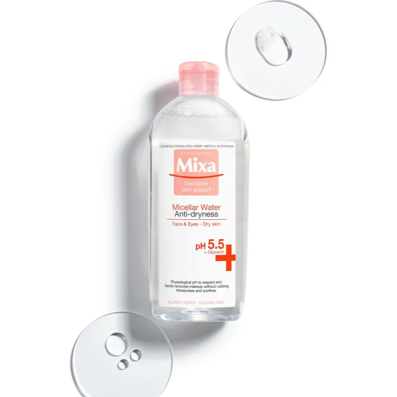 MIXA Anti-Dryness micelární voda proti vysušování pleti 400 ml