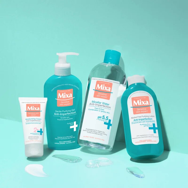 MIXA Anti-Imperfection čisticí pleťový gel bez obsahu mýdla 200 ml